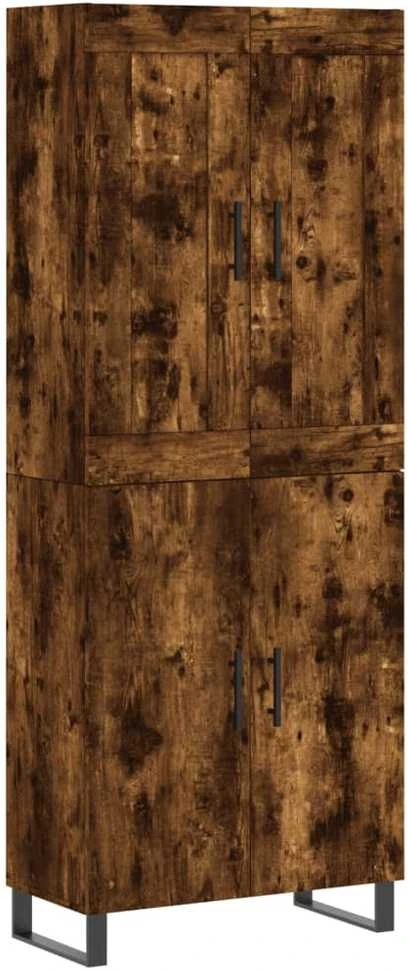 Komoda, dūminio ąžuolo spalvos, 69,5x34x180cm, apdirbta mediena