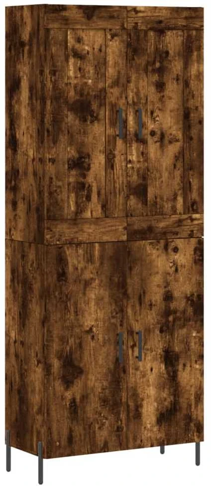 Komoda, dūminio ąžuolo spalvos, 69,5x34x180cm, apdirbta mediena