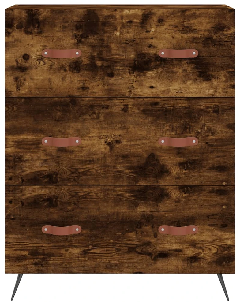 Komoda, dūminio ąžuolo spalvos, 69,5x34x180cm, apdirbta mediena