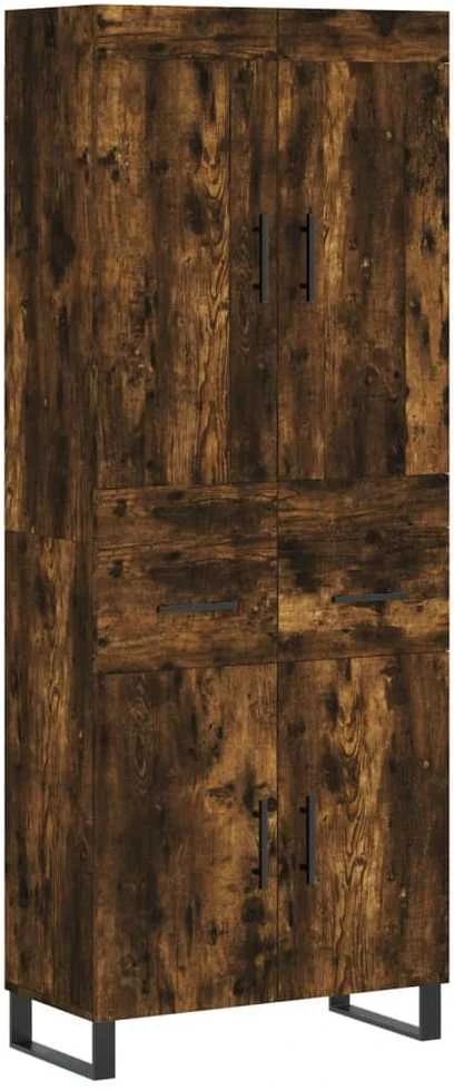 Komoda, dūminio ąžuolo spalvos, 69,5x34x180cm, apdirbta mediena