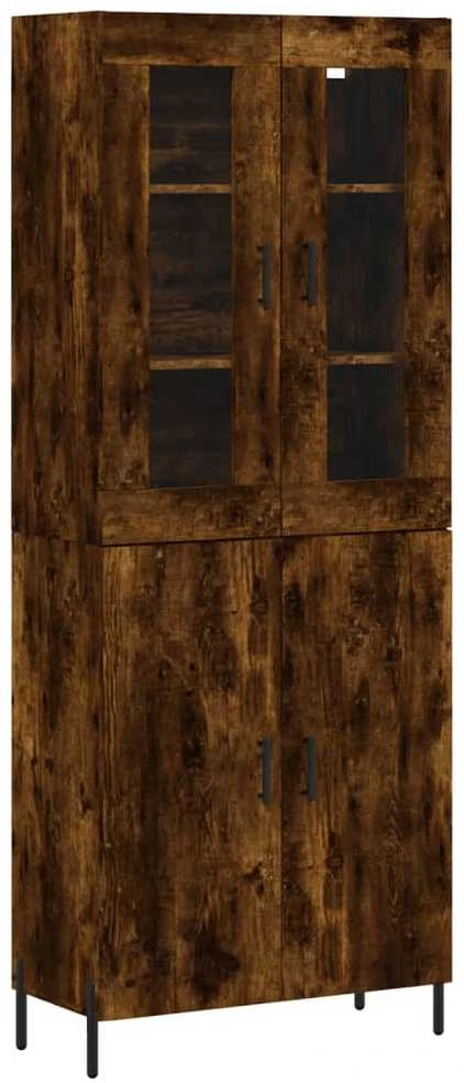 Komoda, dūminio ąžuolo spalvos, 69,5x34x180cm, apdirbta mediena