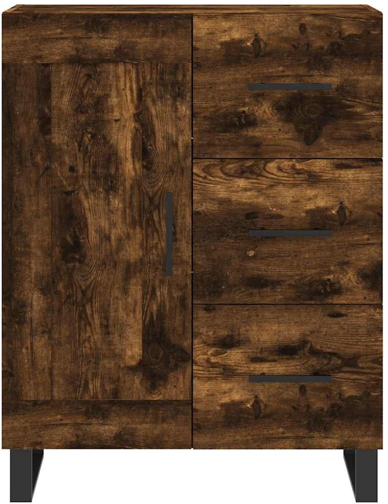 Komoda, dūminio ąžuolo spalvos, 69,5x34x180cm, apdirbta mediena