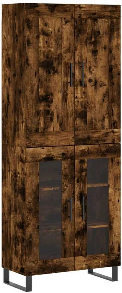 Komoda, dūminio ąžuolo spalvos, 69,5x34x180cm, apdirbta mediena