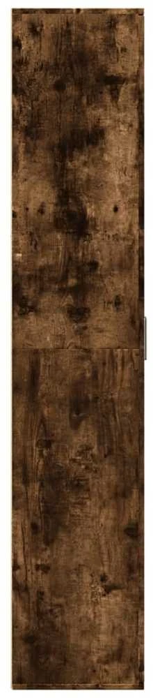 Komoda, dūminio ąžuolo spalvos, 80x35x180cm, apdirbta mediena