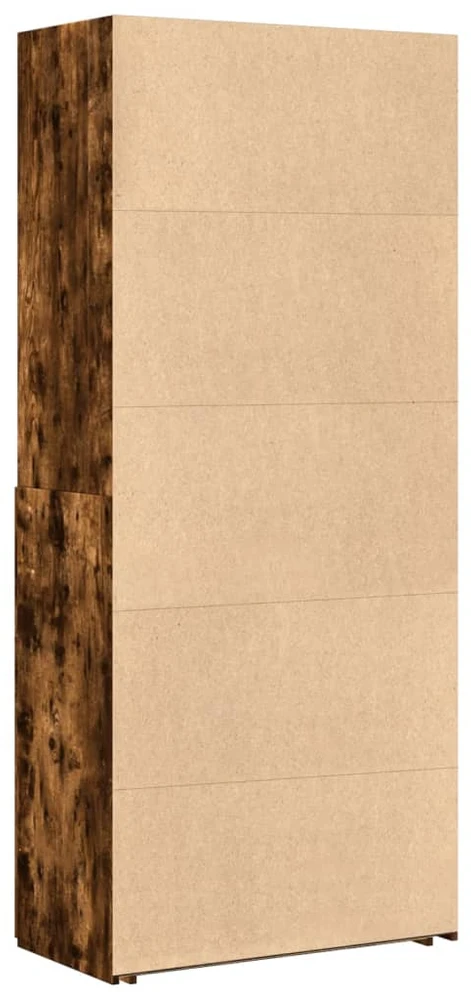 Komoda, dūminio ąžuolo spalvos, 80x42,5x185cm, apdirbta mediena