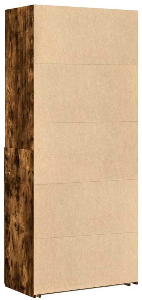 Komoda, dūminio ąžuolo spalvos, 80x42,5x185cm, apdirbta mediena