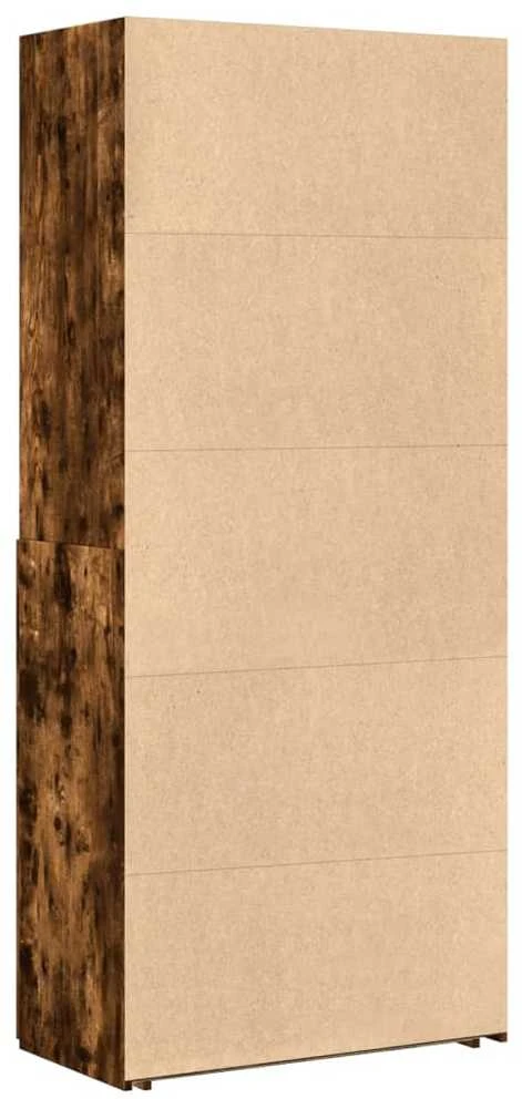 Komoda, dūminio ąžuolo spalvos, 80x42,5x185cm, apdirbta mediena
