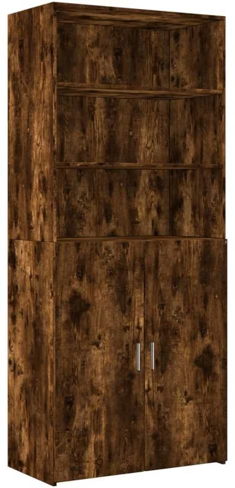 Komoda, dūminio ąžuolo spalvos, 80x42,5x249cm, apdirbta mediena