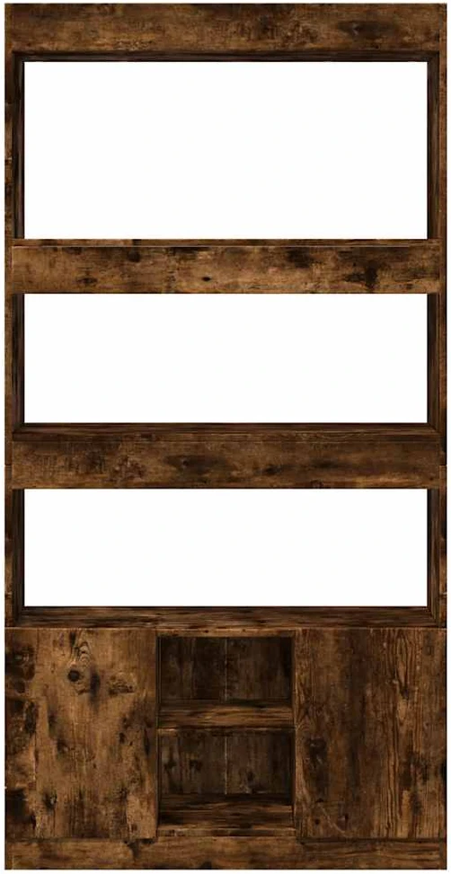 Komoda, dūminio ąžuolo spalvos, 92x33x180cm, apdirbta mediena