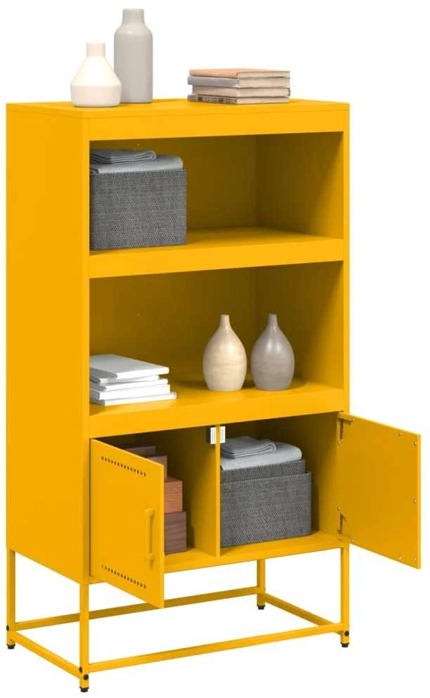 Komoda, garstyčių geltona, 68,5x38,5x123,5cm, plienas