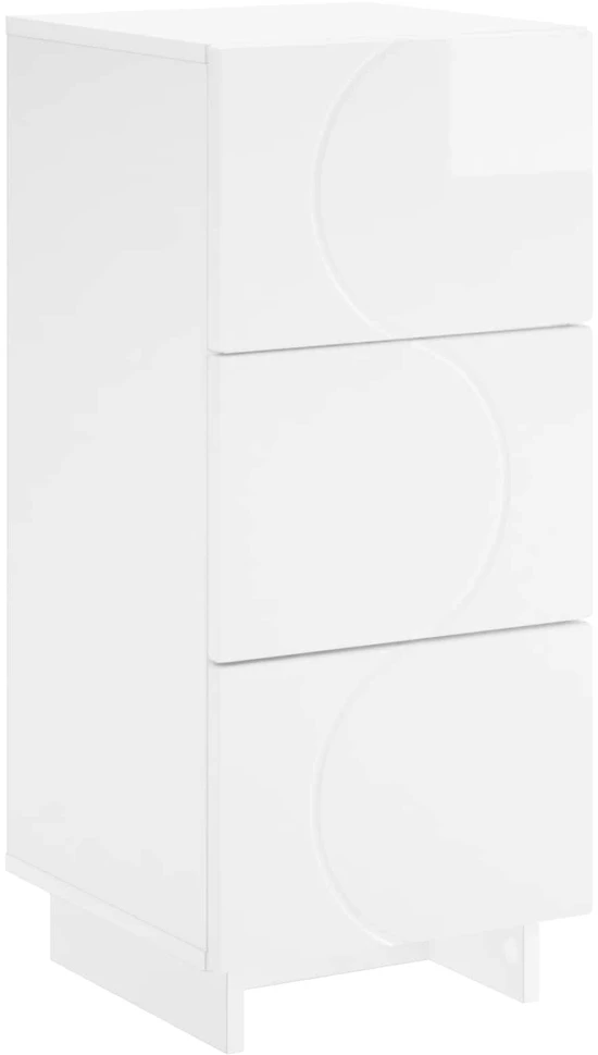 Komoda Itin blizgi balta 33,5 x 34,5 x 75 cm Apdirbta mediena