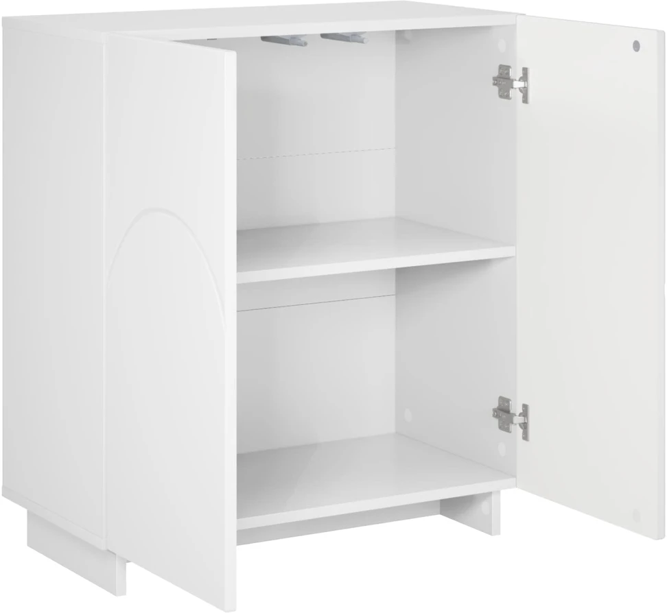 Komoda Itin blizgi balta 67 x 34.5 x 75 cm Apdorota mediena