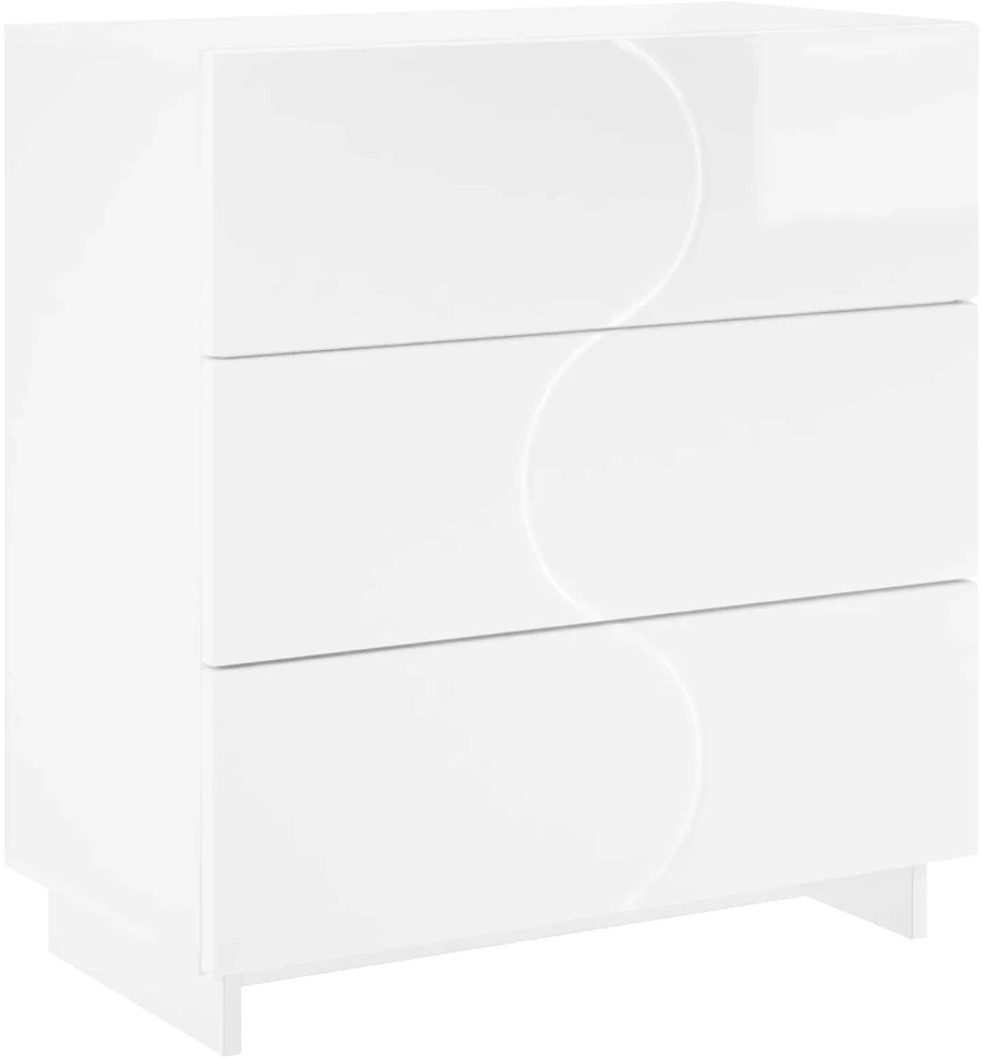 Komoda Itin blizgi balta 70 x 38 x 75 cm Apdirbta mediena