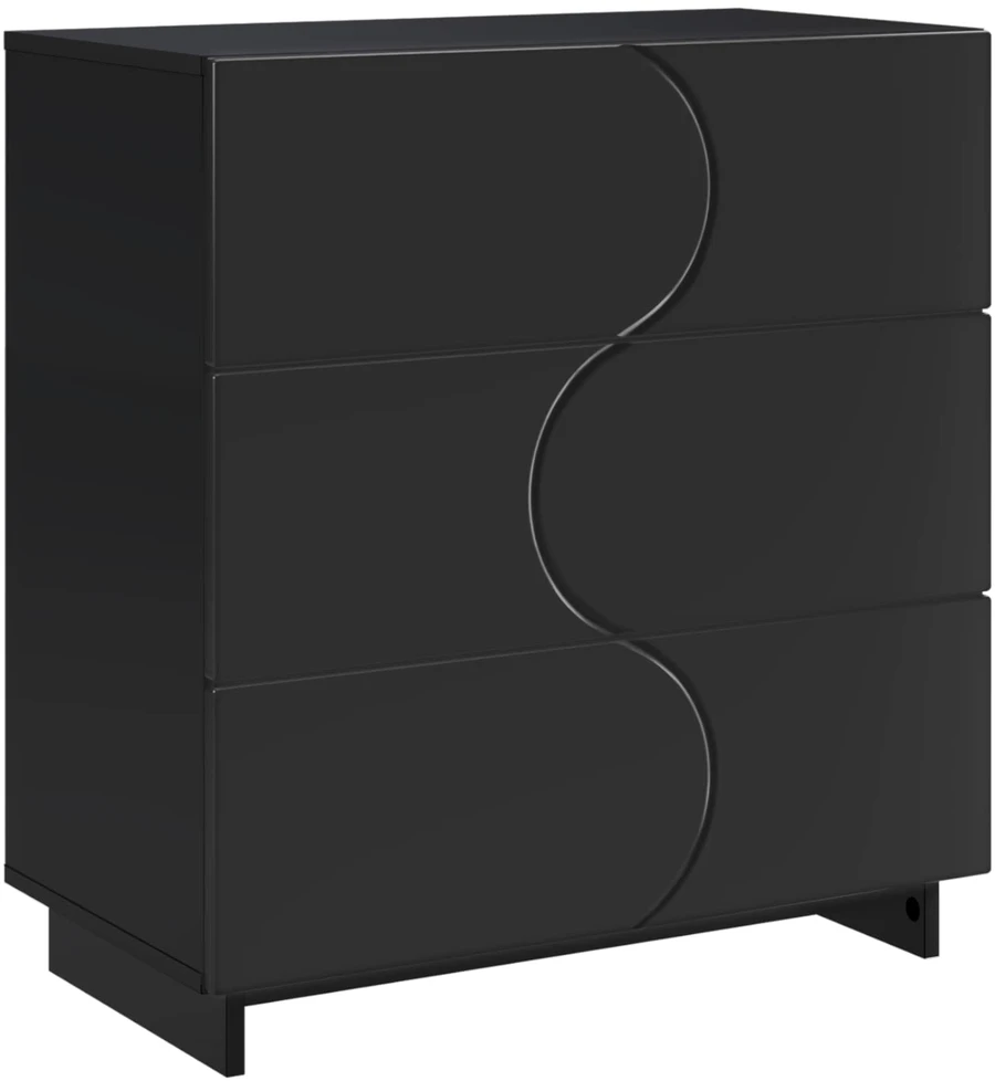 Komoda Juoda 70 x 38 x 75 cm Apdirbta mediena