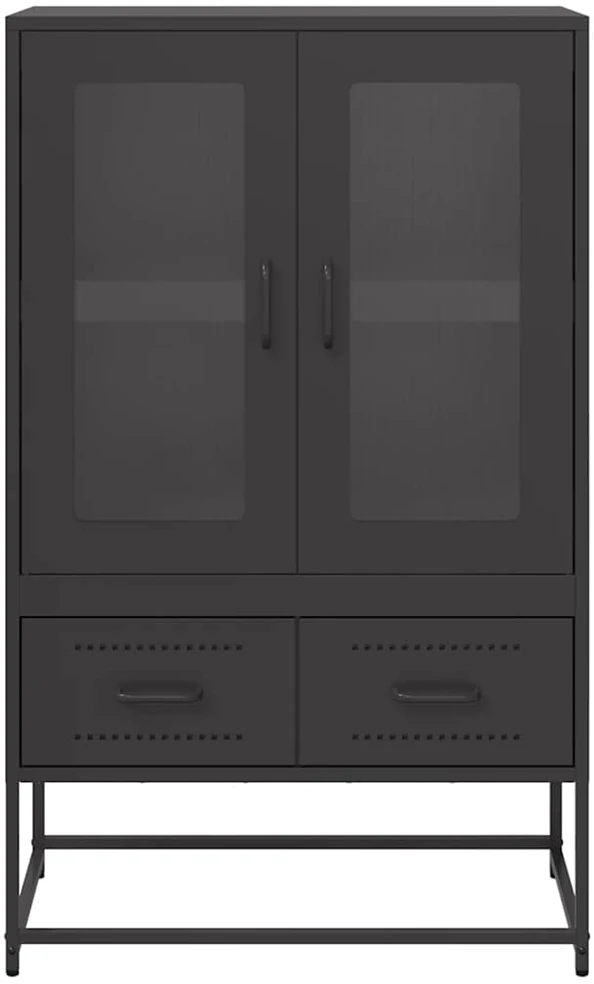 Komoda, juodos, 68x39x111,5 cm, plienas