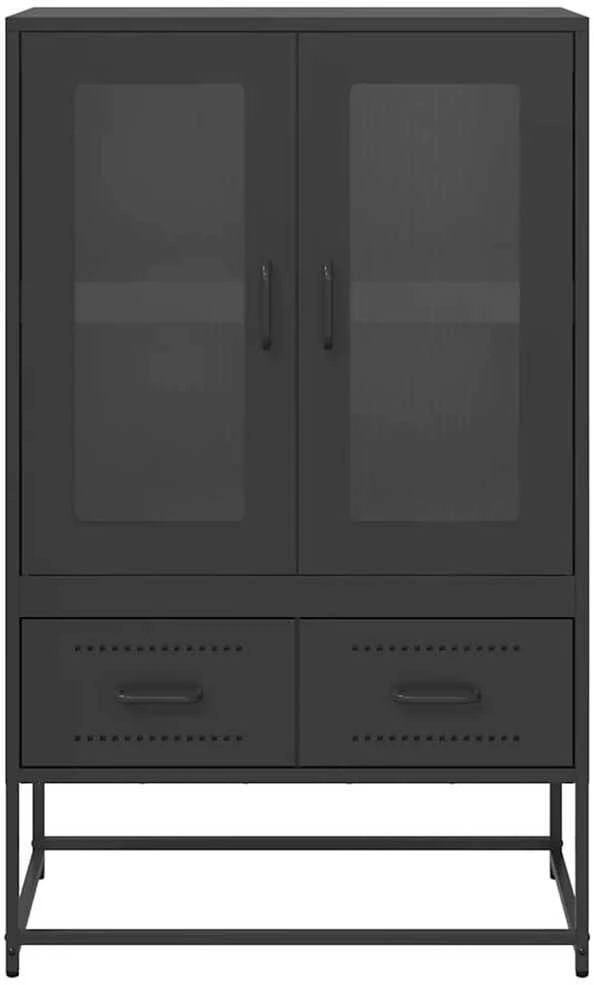 Komoda, juodos, 68x39x111,5 cm, plienas