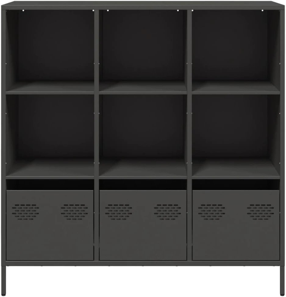 Komoda, juodos spalvos, 101,5x39x103,5cm, plienas