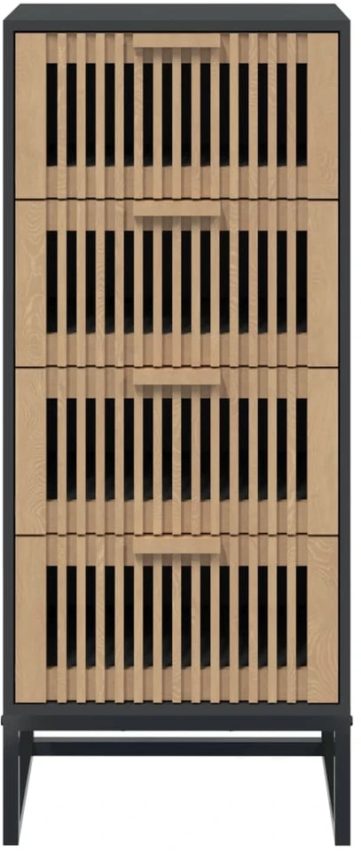 Komoda, juodos spalvos, 40x30x95cm, apdirbta mediena