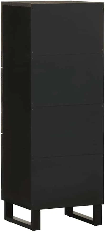 Komoda, juodos spalvos, 40x33x110cm, mango medienos masyvas