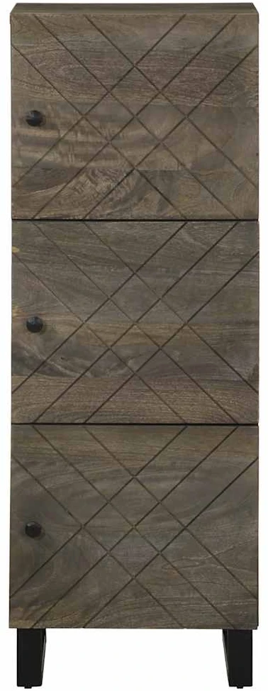 Komoda, juodos spalvos, 40x33x110cm, mango medienos masyvas