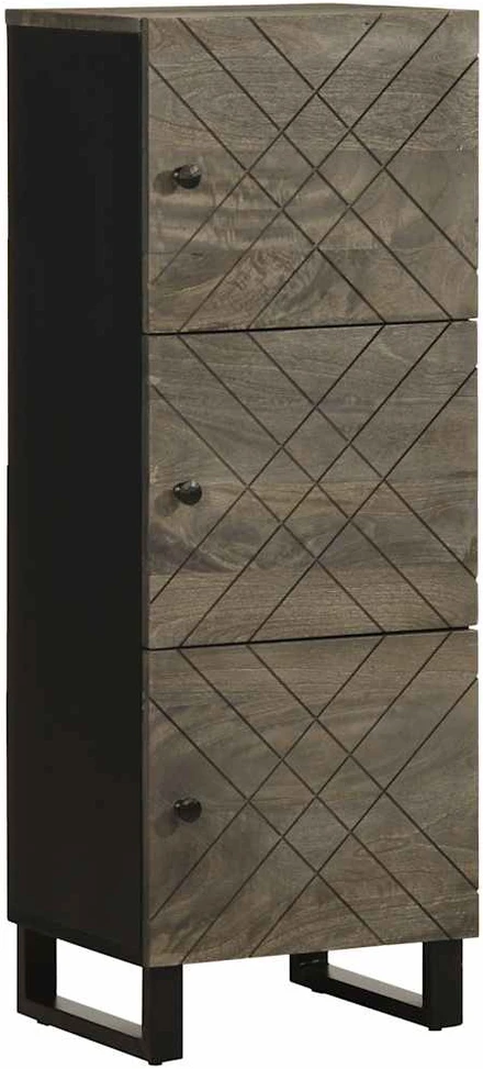 Komoda, juodos spalvos, 40x33x110cm, mango medienos masyvas