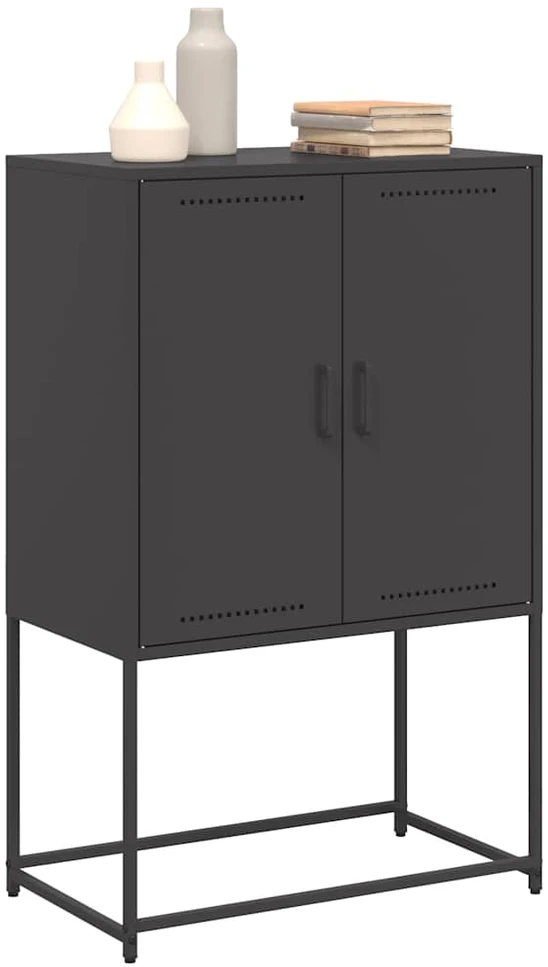 Komoda, juodos spalvos, 68,5x38,5x107cm, plienas