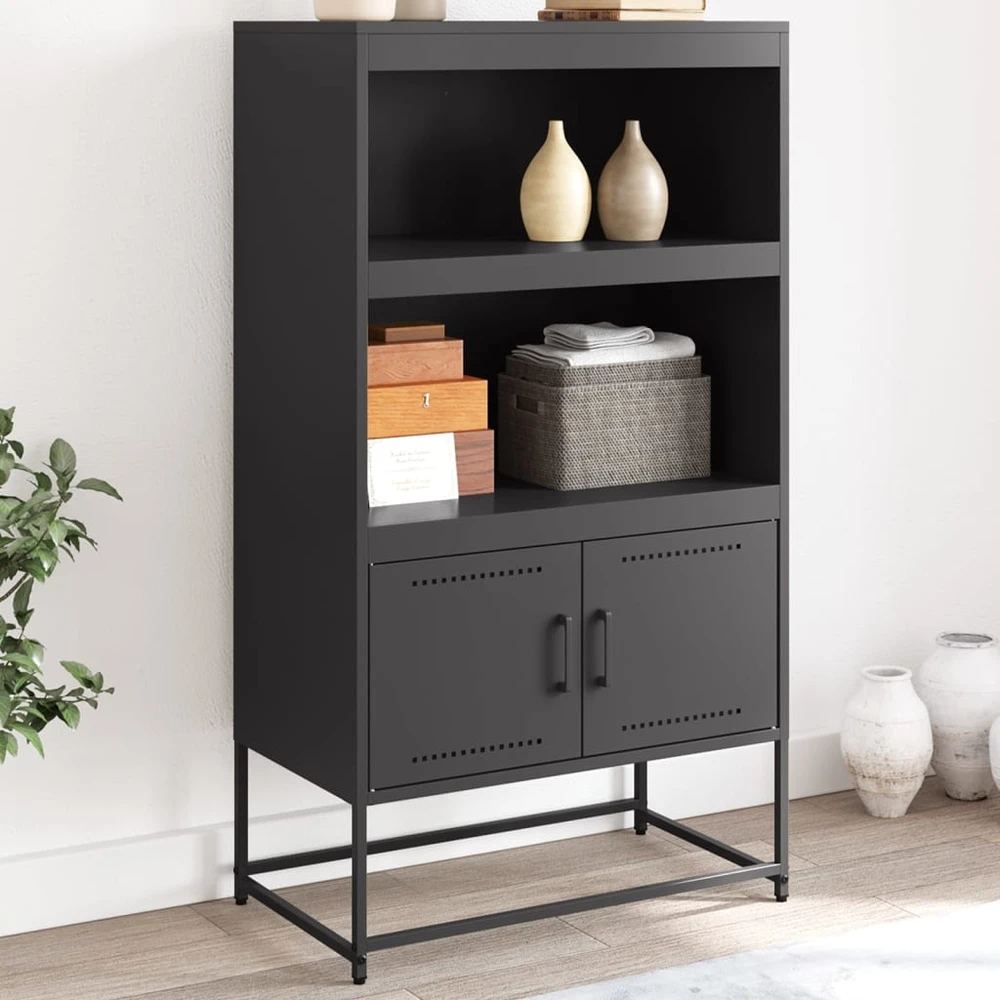 Komoda, juodos spalvos, 68,5x38,5x123,5cm, plienas