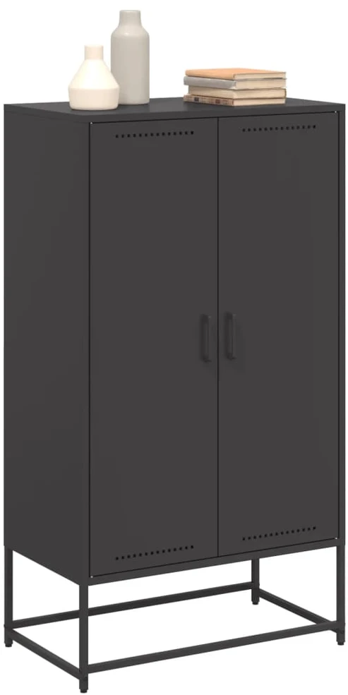 Komoda, juodos spalvos, 68,5x38,5x123,5cm, plienas