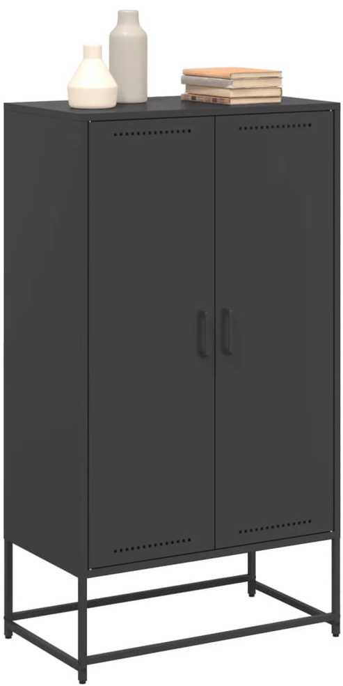 Komoda, juodos spalvos, 68,5x38,5x123,5cm, plienas