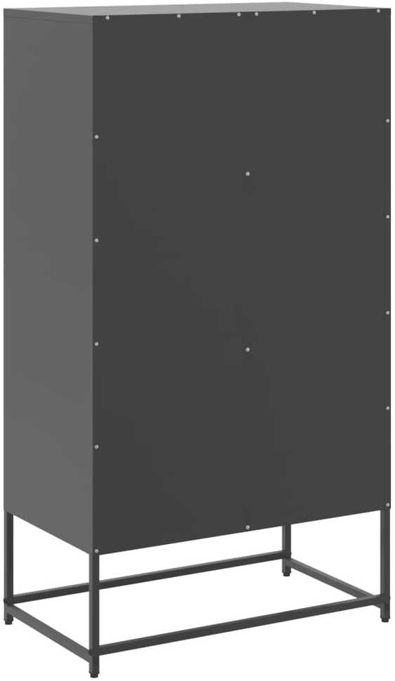 Komoda, juodos spalvos, 68,5x38,5x123,5cm, plienas