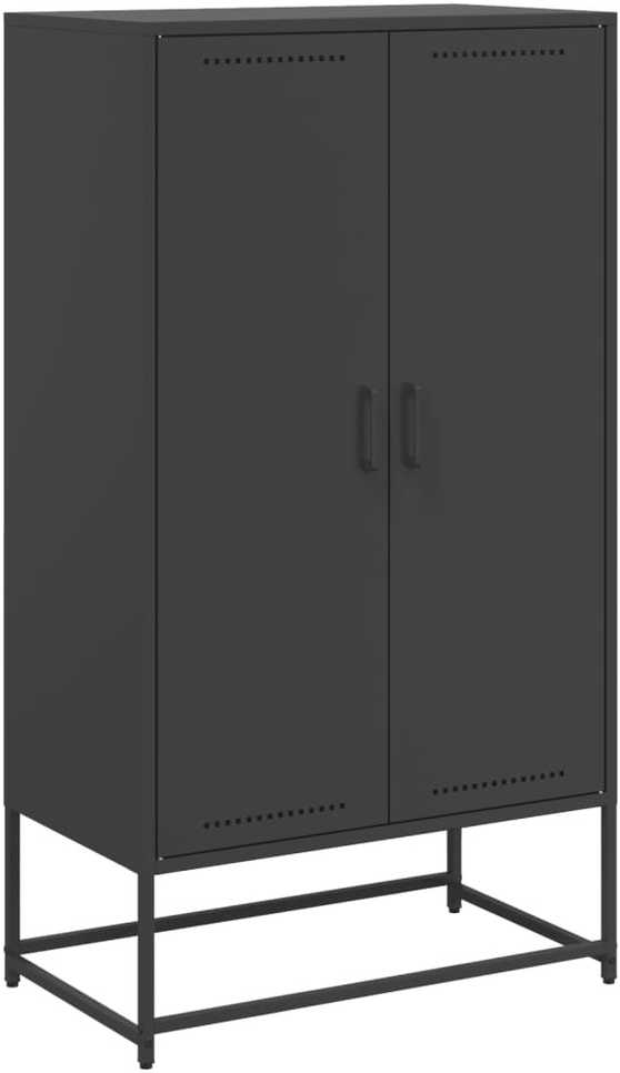 Komoda, juodos spalvos, 68,5x38,5x123,5cm, plienas