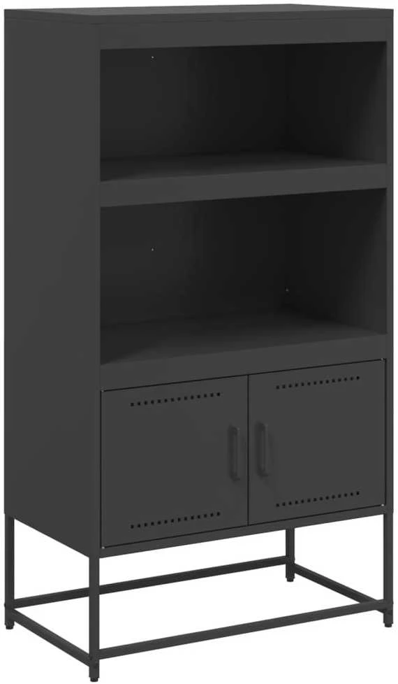 Komoda, juodos spalvos, 68,5x38,5x123,5cm, plienas