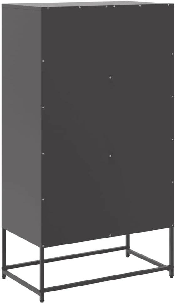 Komoda, juodos spalvos, 68,5x38,5x123,5cm, plienas