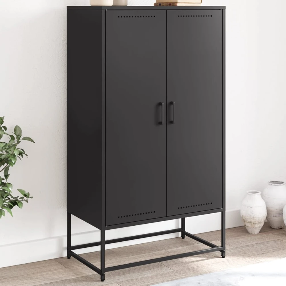 Komoda, juodos spalvos, 68,5x38,5x123,5cm, plienas