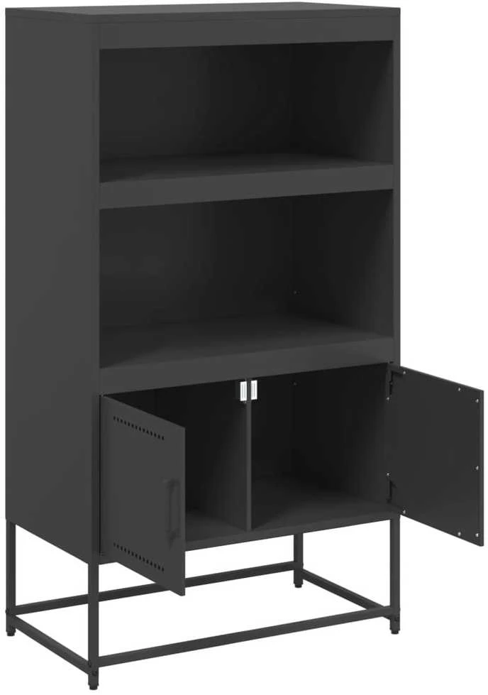 Komoda, juodos spalvos, 68,5x38,5x123,5cm, plienas