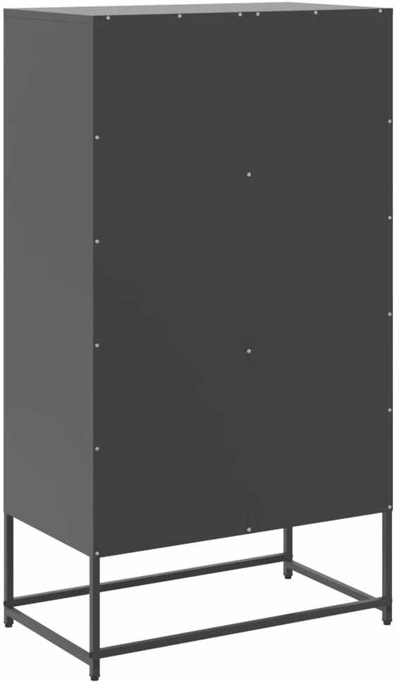 Komoda, juodos spalvos, 68,5x38,5x123,5cm, plienas