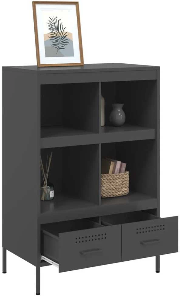 Komoda, juodos spalvos, 68x39x101,5cm, plienas