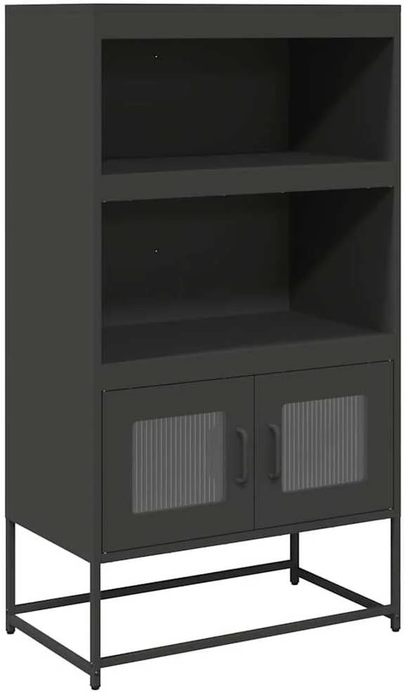 Komoda, juodos spalvos, 68x39x123 cm, plienas