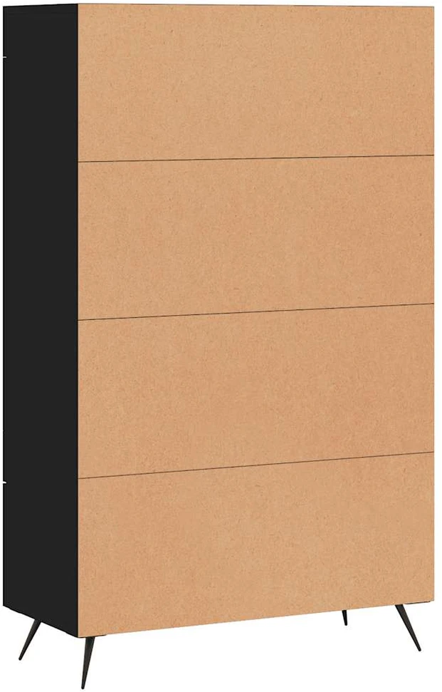 Komoda, juodos spalvos, 69,5x31x115cm, apdirbta mediena