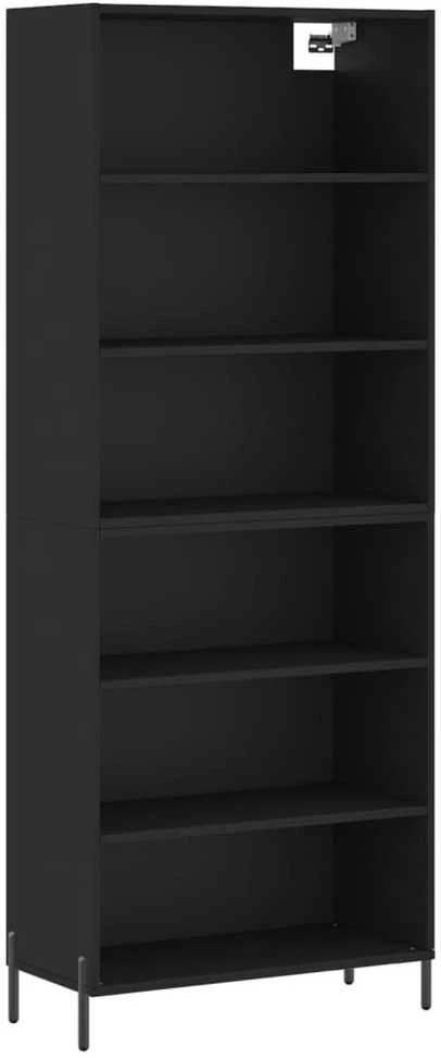 Komoda, juodos spalvos, 69,5x32,5x180cm, apdirbta mediena