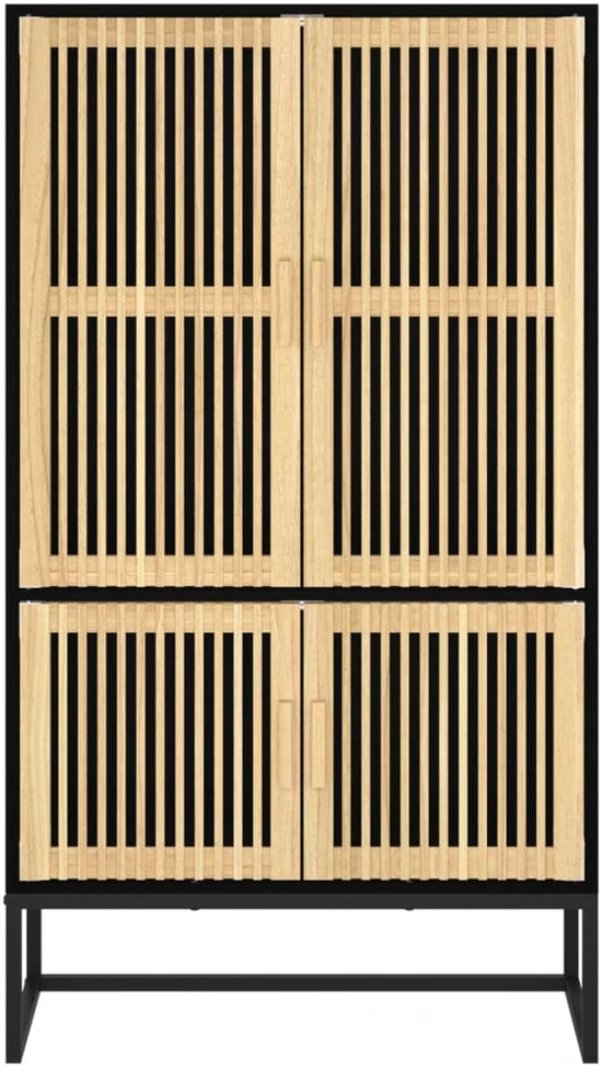 Komoda, juodos spalvos, 70x35x125cm, apdirbta mediena