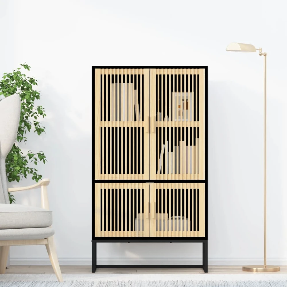 Komoda, juodos spalvos, 70x35x125cm, apdirbta mediena