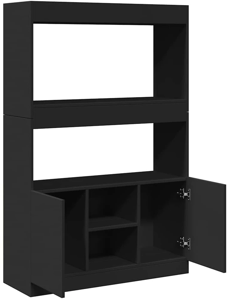 Komoda, juodos spalvos, 92x33x140cm, apdirbta mediena