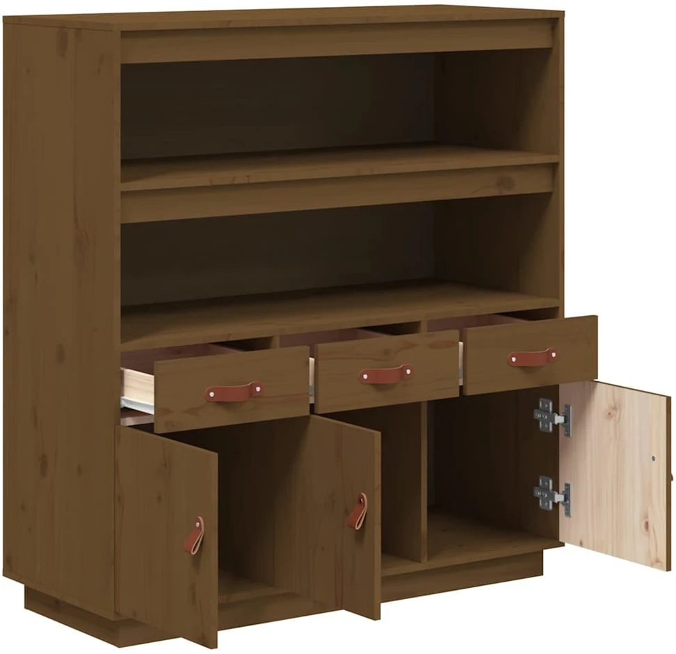 Komoda, medaus ruda, 100x40x108,5cm, pušies medienos masyvas
