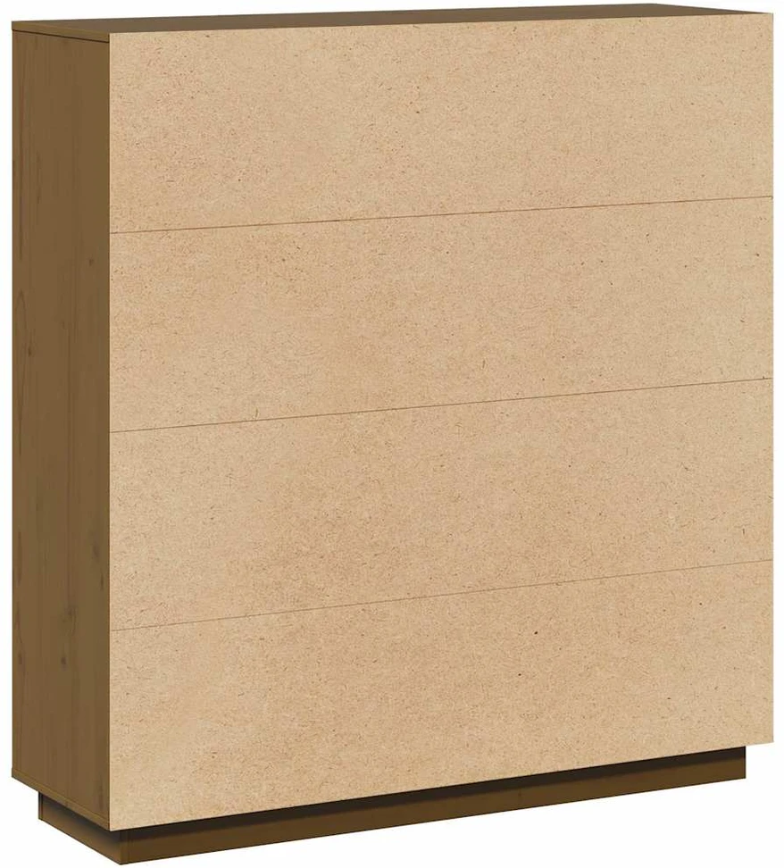 Komoda, medaus ruda, 110,5x35x117cm, pušies medienos masyvas