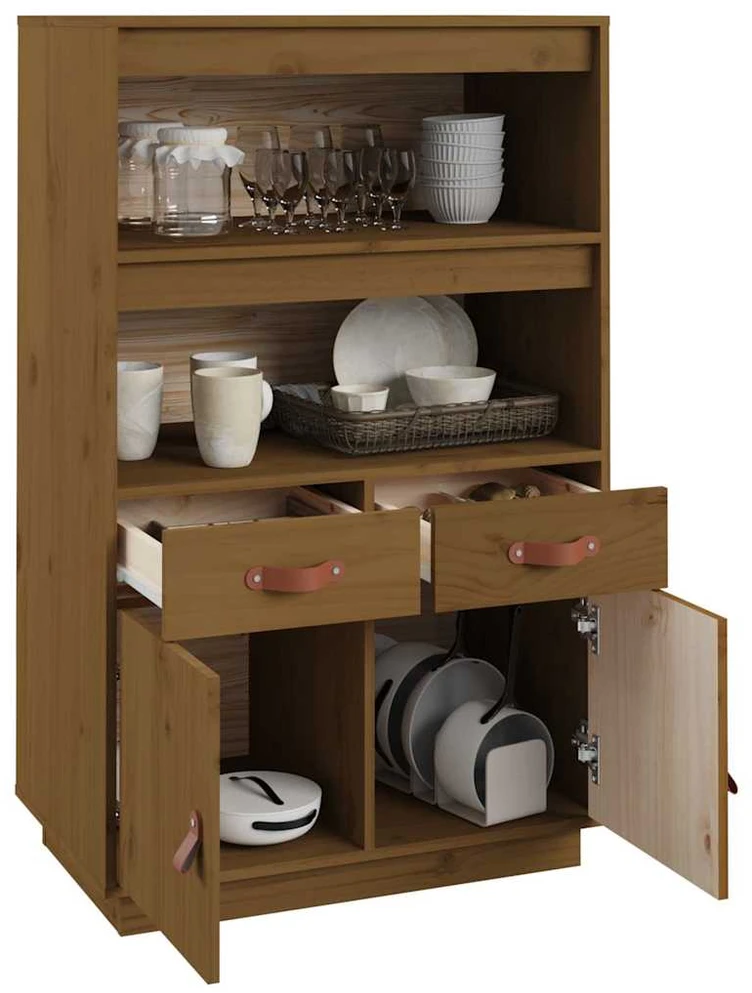 Komoda, medaus ruda, 67x40x108,5cm, pušies medienos masyvas