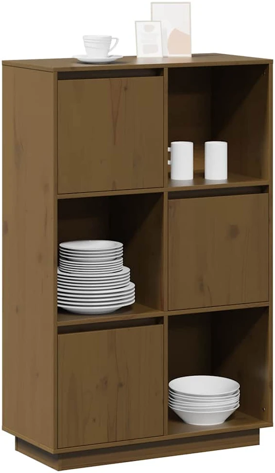 Komoda, medaus ruda, 74x35x117cm, pušies medienos masyvas