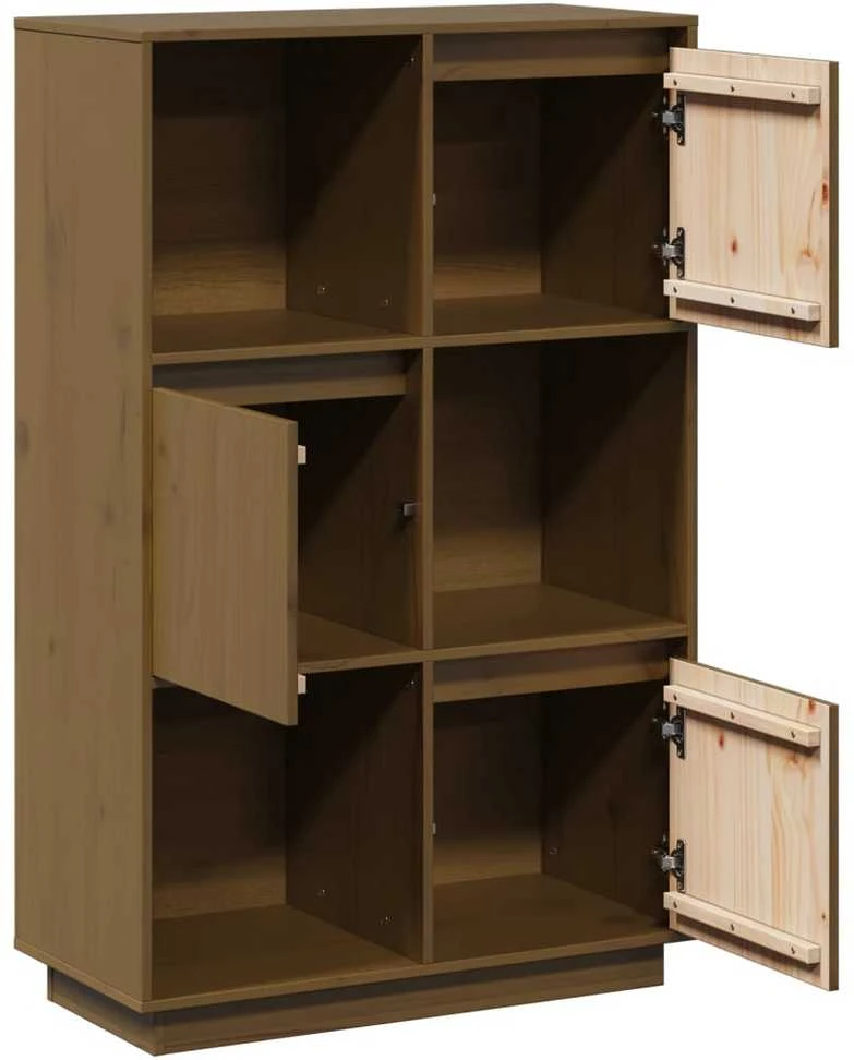 Komoda, medaus ruda, 74x35x117cm, pušies medienos masyvas