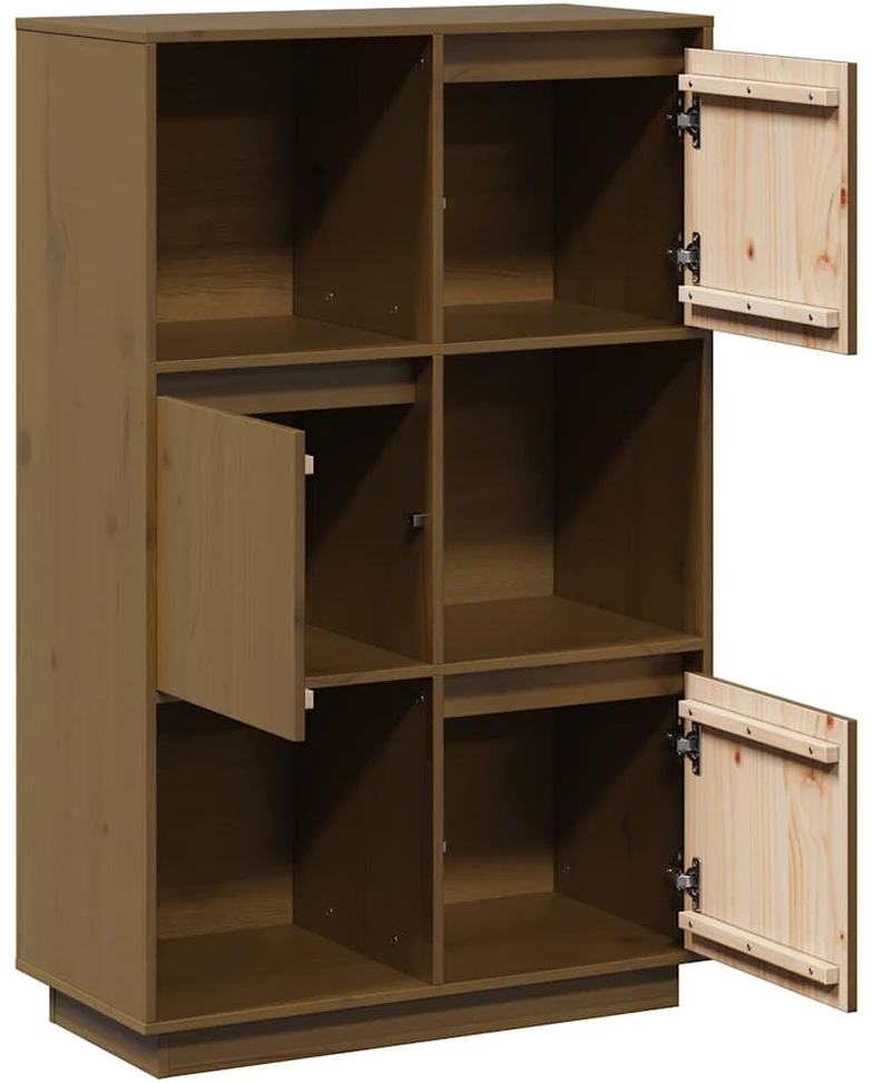 Komoda, medaus ruda, 74x35x117cm, pušies medienos masyvas