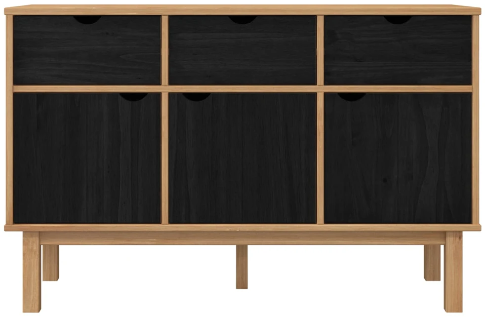 Komoda OTTA Ruda ir juoda 114 x 43 x 73,5 cm